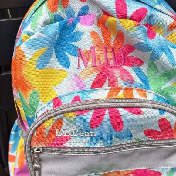 L.L. Bean Kids' Colorful Floral Backpack - Picture 3 of 13